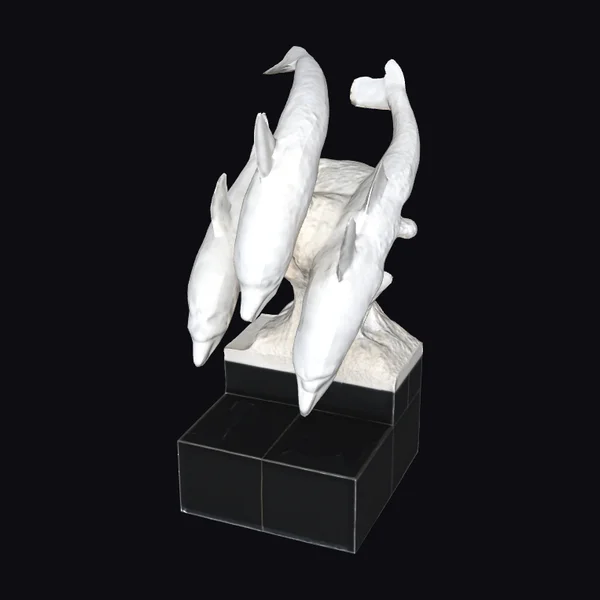 Dolphins on Black Base