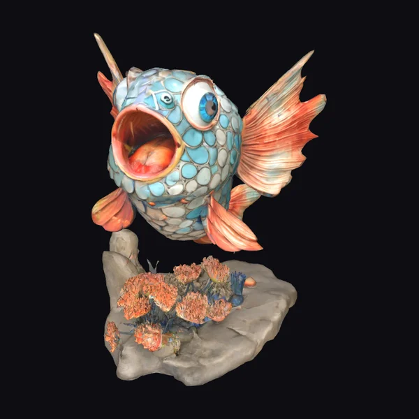 Whimsical Fish Sculpture