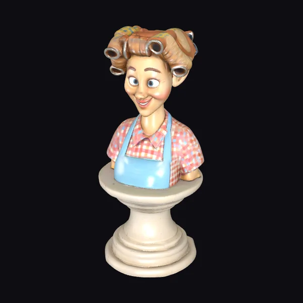 Woman with Curlers Bust