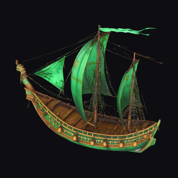 Green Sailing Warship