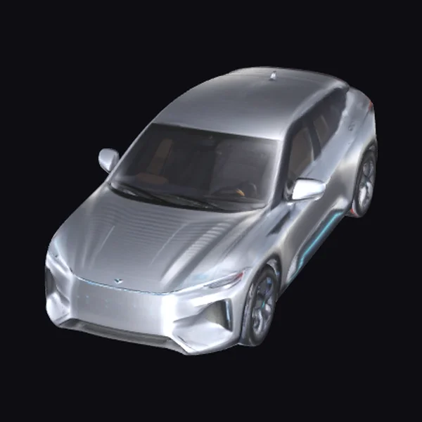 Silver Electric SUV Coupe