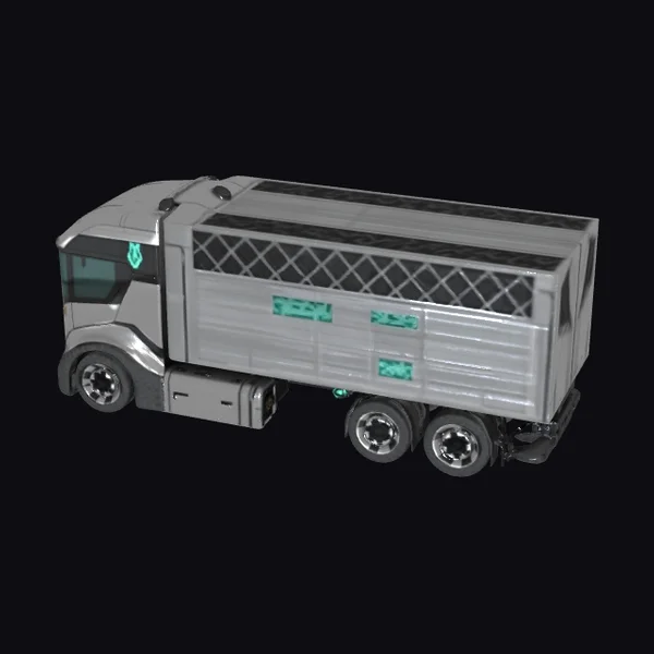 Grey Semi Trailer Truck