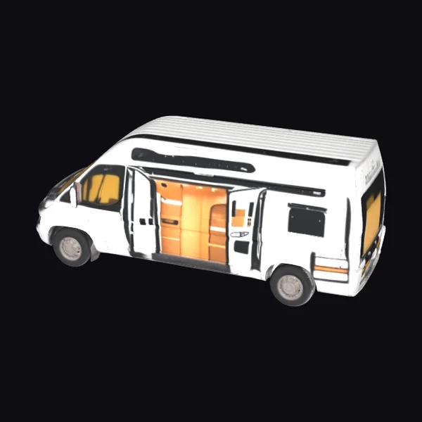 White Camper Van Interior