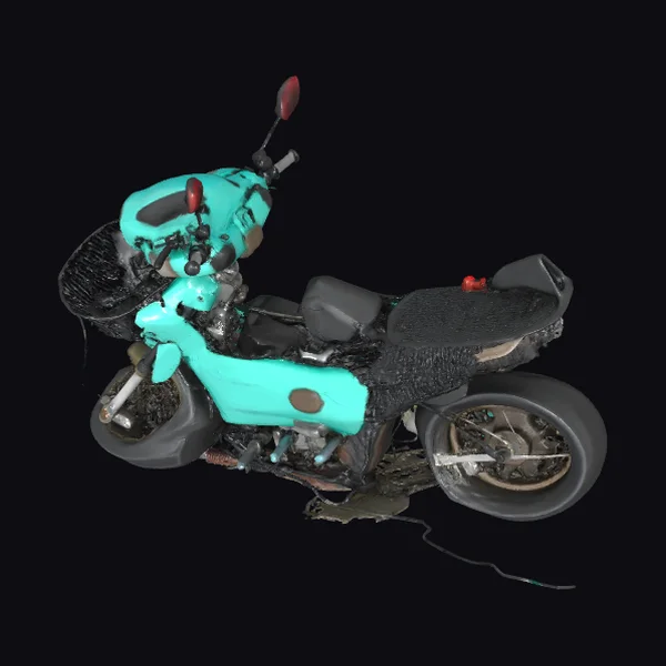 Abandoned Teal Scooter