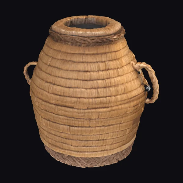 Woven Wicker Honey Pot