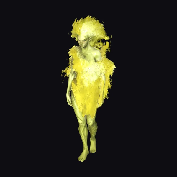 Yellow Floral Human Form