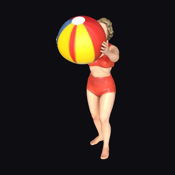 Woman with Beach Ball