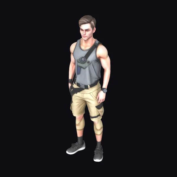 Athletic Male Game Character