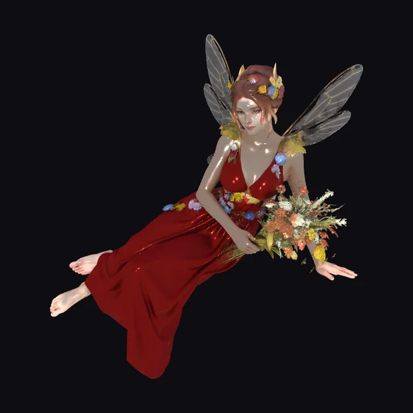 Woodland Fairy in Red