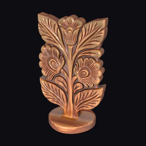 Wooden Carved Plant Shape