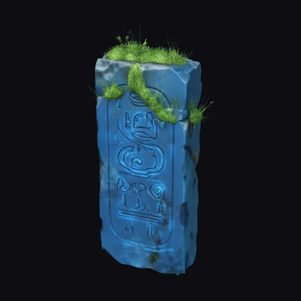 Ancient Blue Stone Block