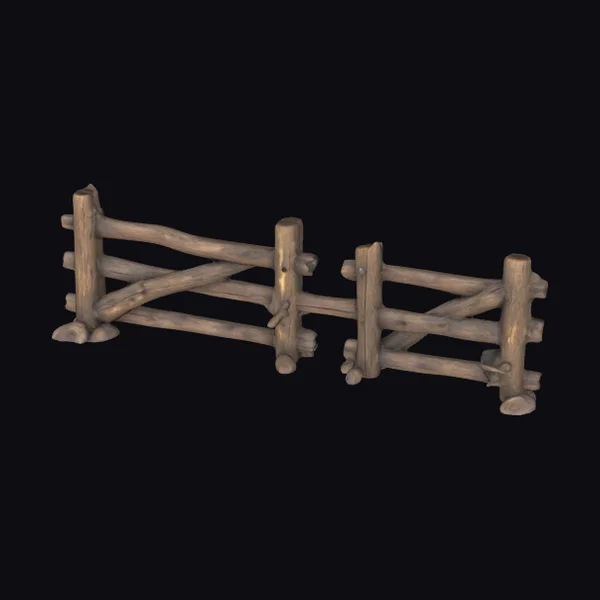 Worn Wooden Post Fence