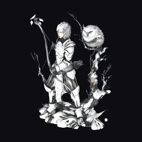 Archer with Owl Companion