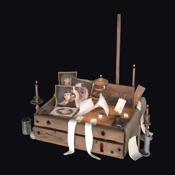 Makeshift Street Altar Setup