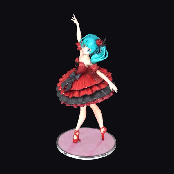 Ballerina in Red Dress