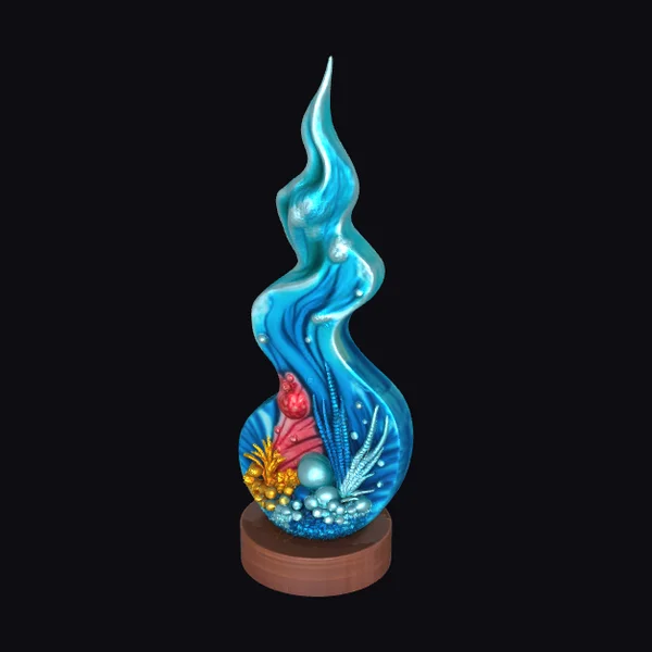 Abstract Oceanic Spire Sculpture