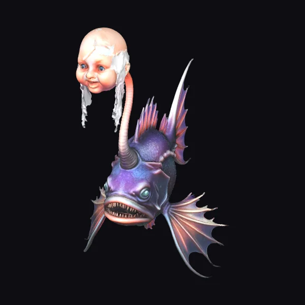 Anglerfish with Baby Head