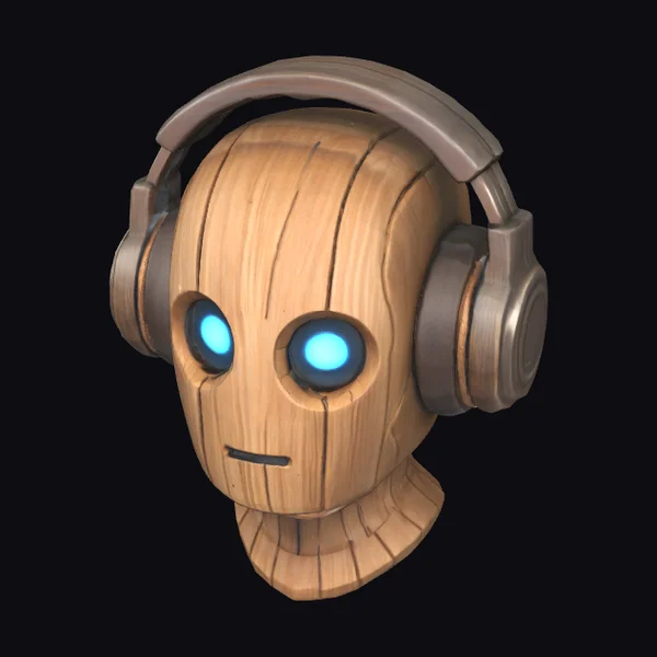 Wooden Robot Headset