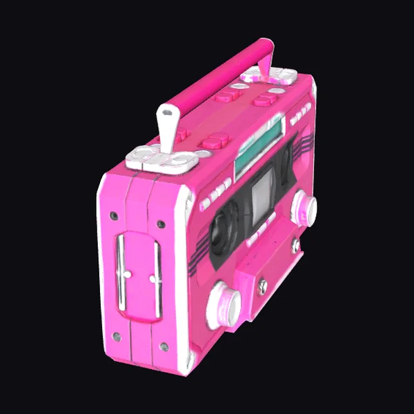 Retro Pink Cassette Player