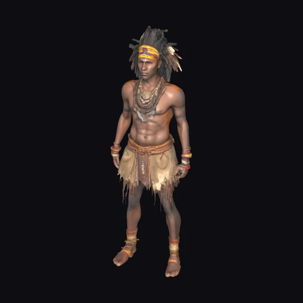 African Tribal Warrior Male