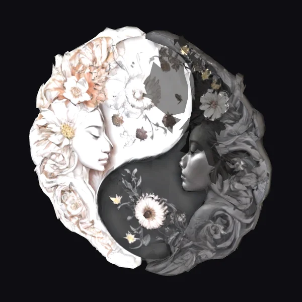 Duality Face Yin Yang