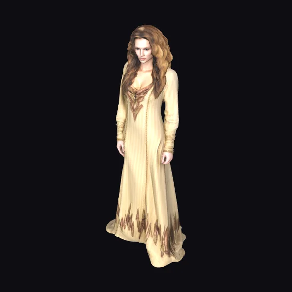 Medieval Woman in Gown