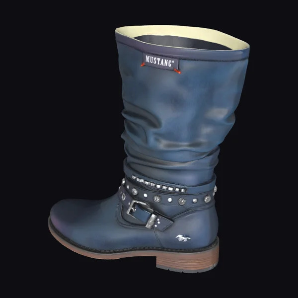 Tall Blue Riding Boot