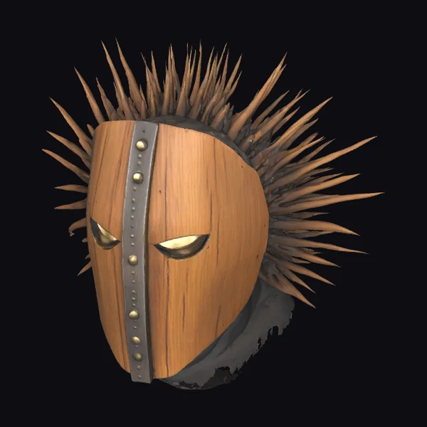 Wooden Spiked Helmet