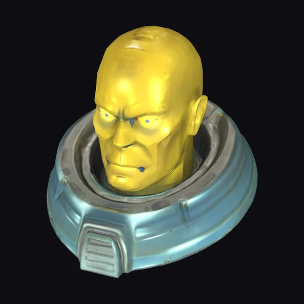Yellow Space Helmet Head