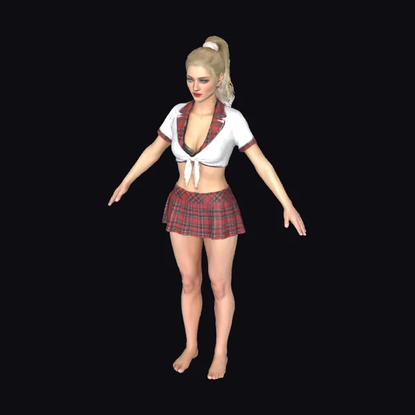 Blonde Schoolgirl Uniform