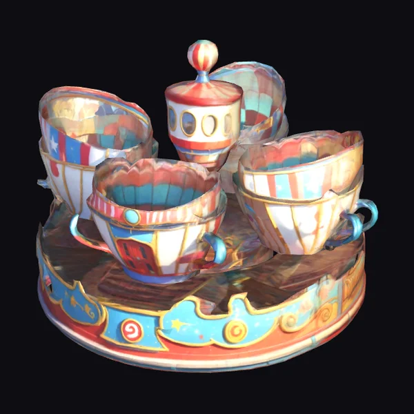Colorful Teacup Ride