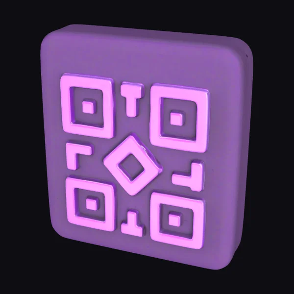 Purple QR Code Icon