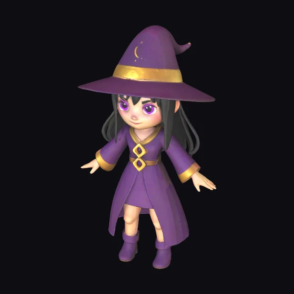 Young Witch in Purple