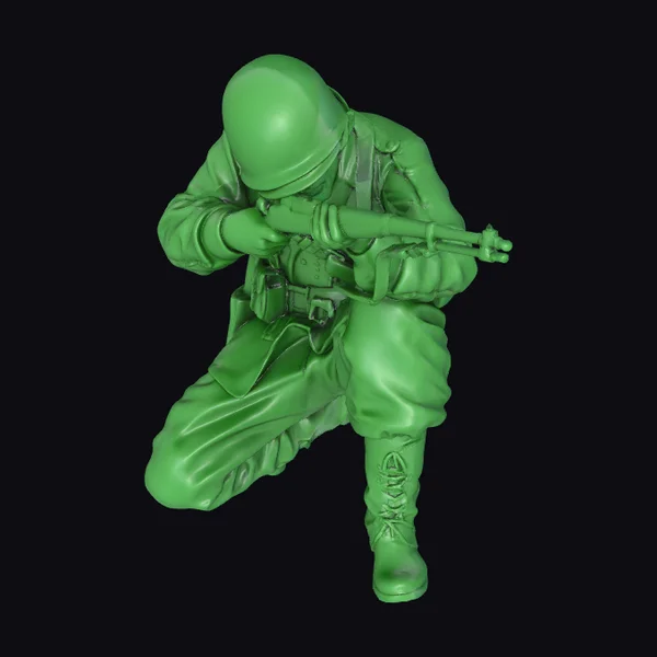 Green Soldier in Action