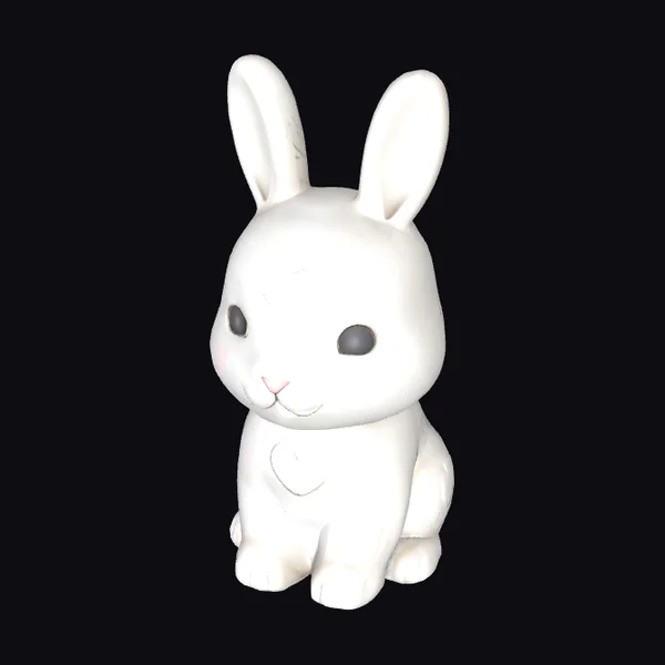 Adorable White Bunny