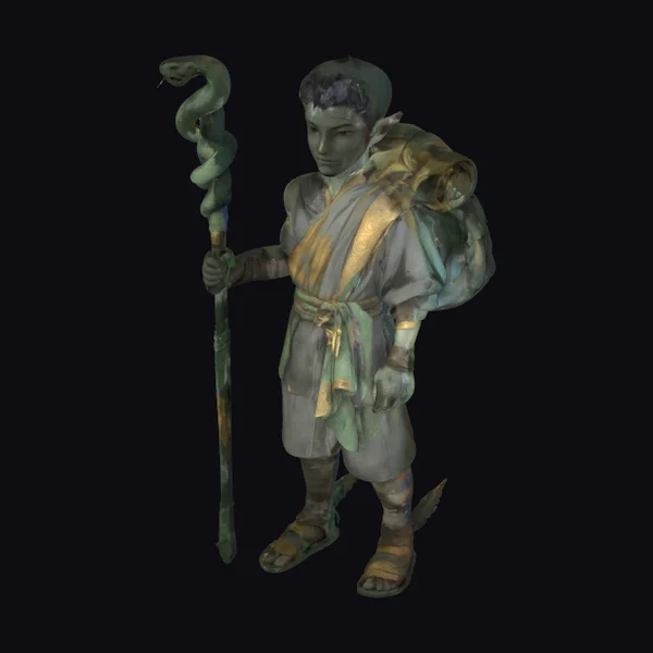 Young Adventurer with Serpent Staff