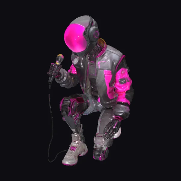 Astronaut with Microphone