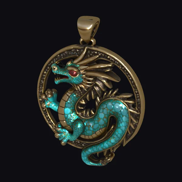 Turquoise Dragon Pendant