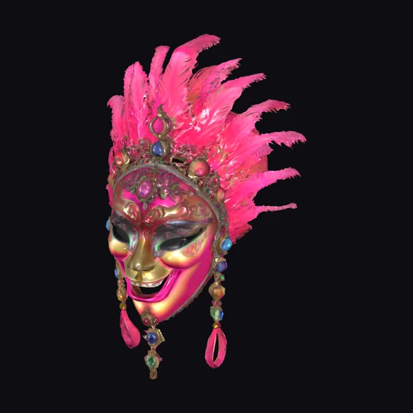 Ornate Pink Carnival Mask