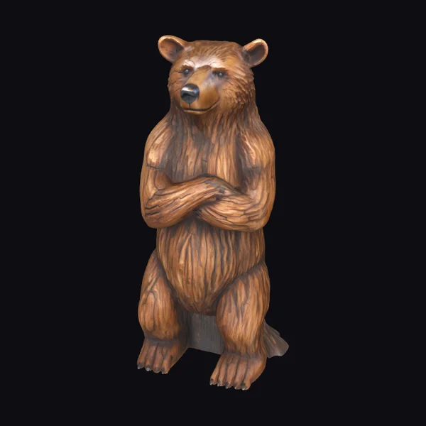 Wooden Bear Statue