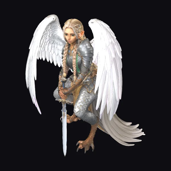Winged Female Dragon Rider