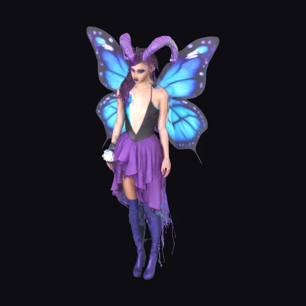 Woman with Butterfly Wings