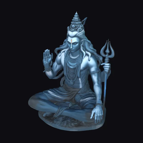 Blue Shiva Statue