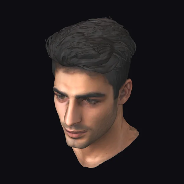 Young Iranian Man Head