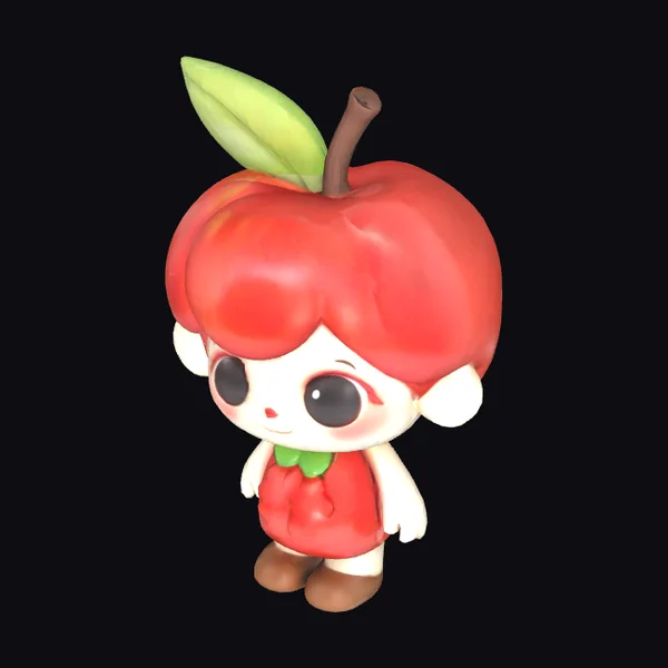 Apple Character Figurine