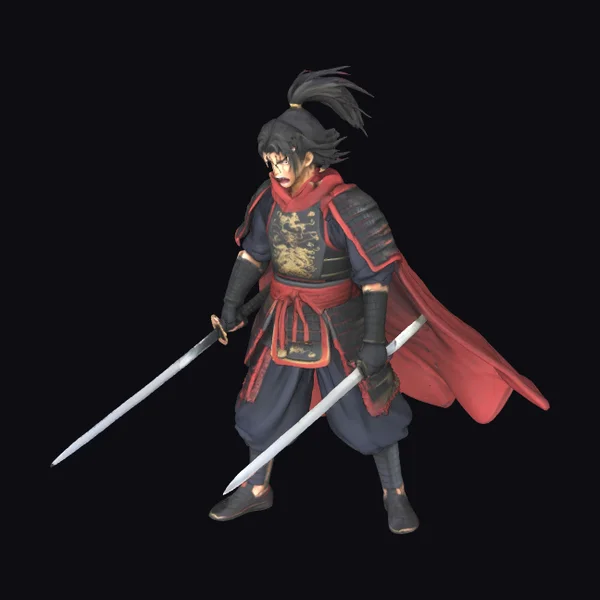 Anime Samurai with Swords
