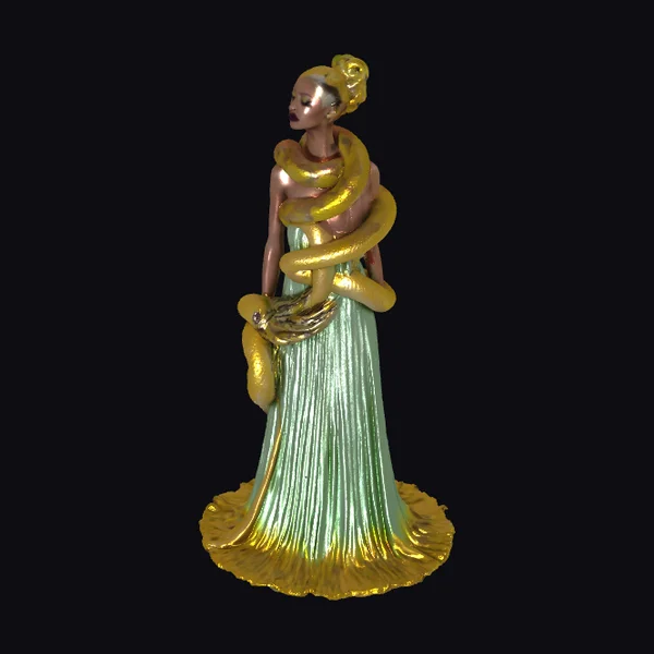 Woman with Snake Ornament