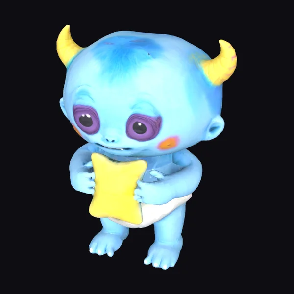 Cute Blue Monster Baby