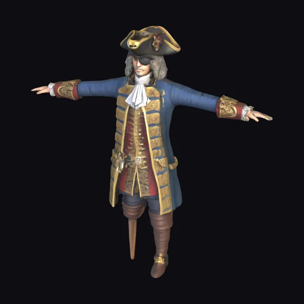 Pirate Captain with Pistol