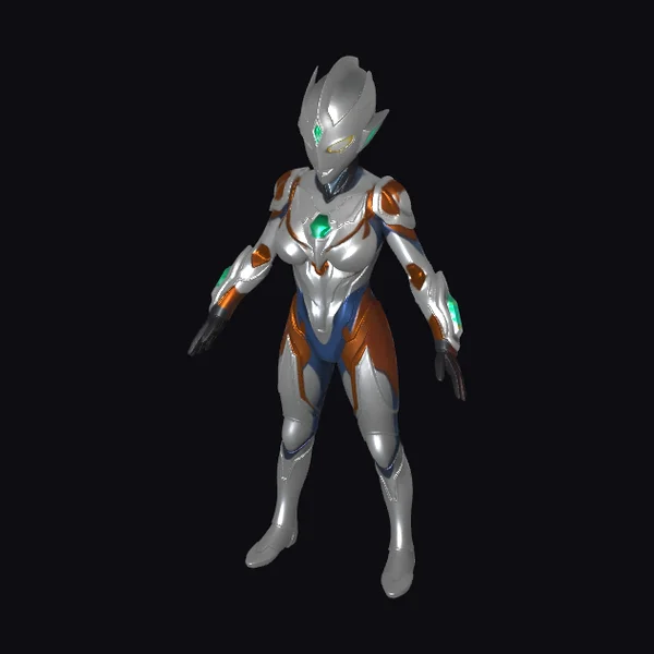 Silver and Orange Superhero